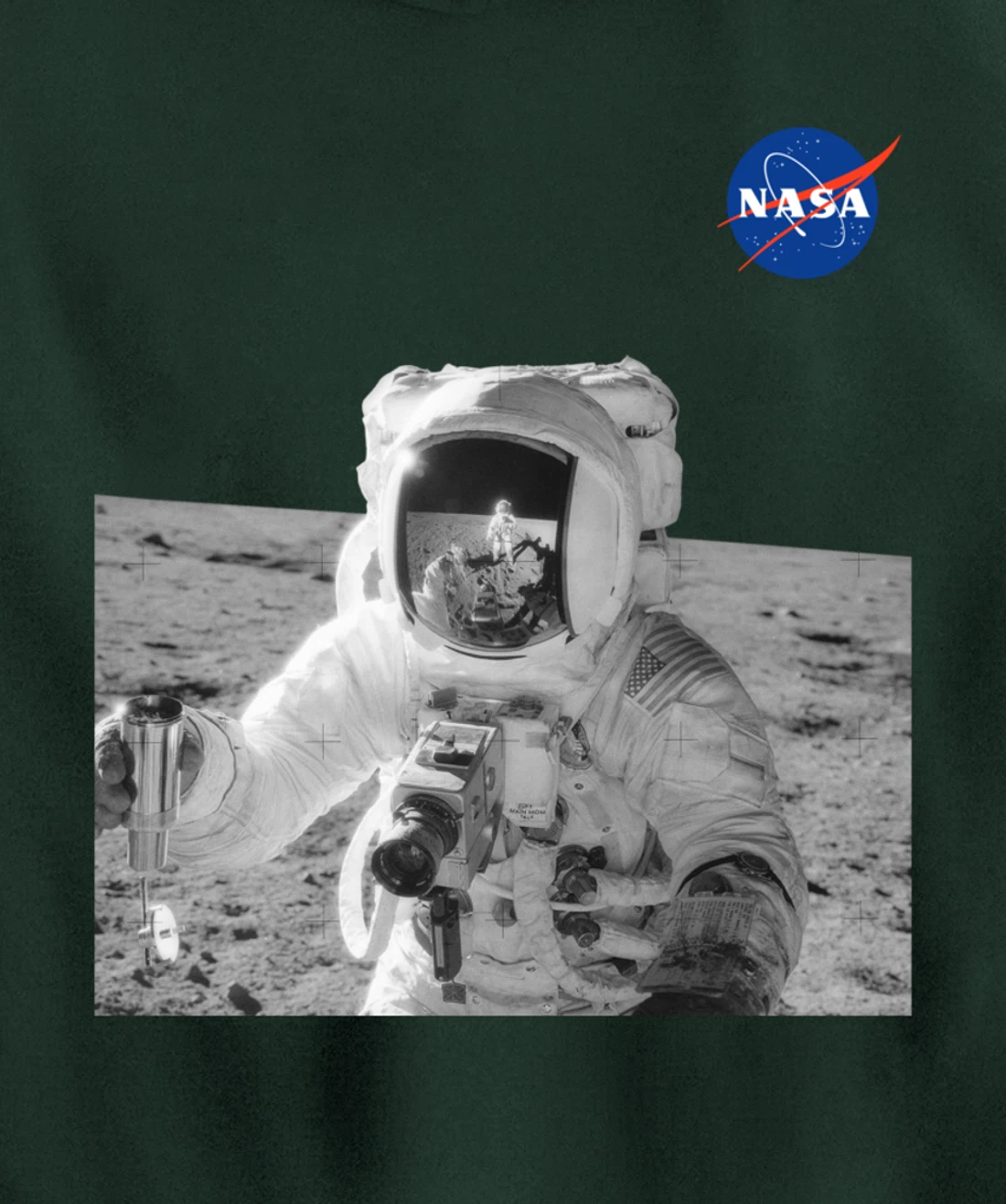 NASA Second Manned Lunar Landing Mission 1969 Moon Photo Pullover Hoodie