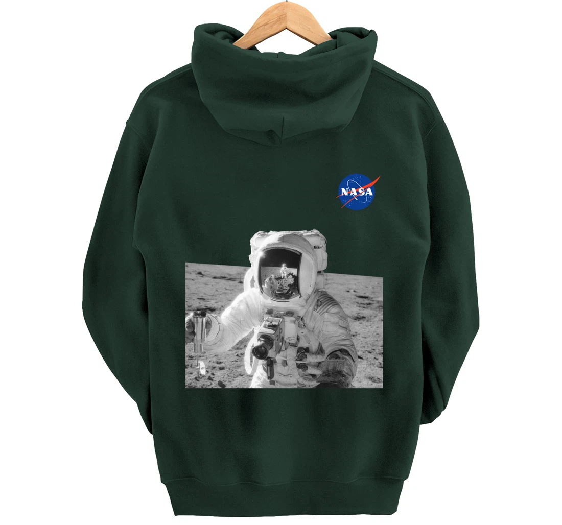 NASA Second Manned Lunar Landing Mission 1969 Moon Photo Pullover Hoodie