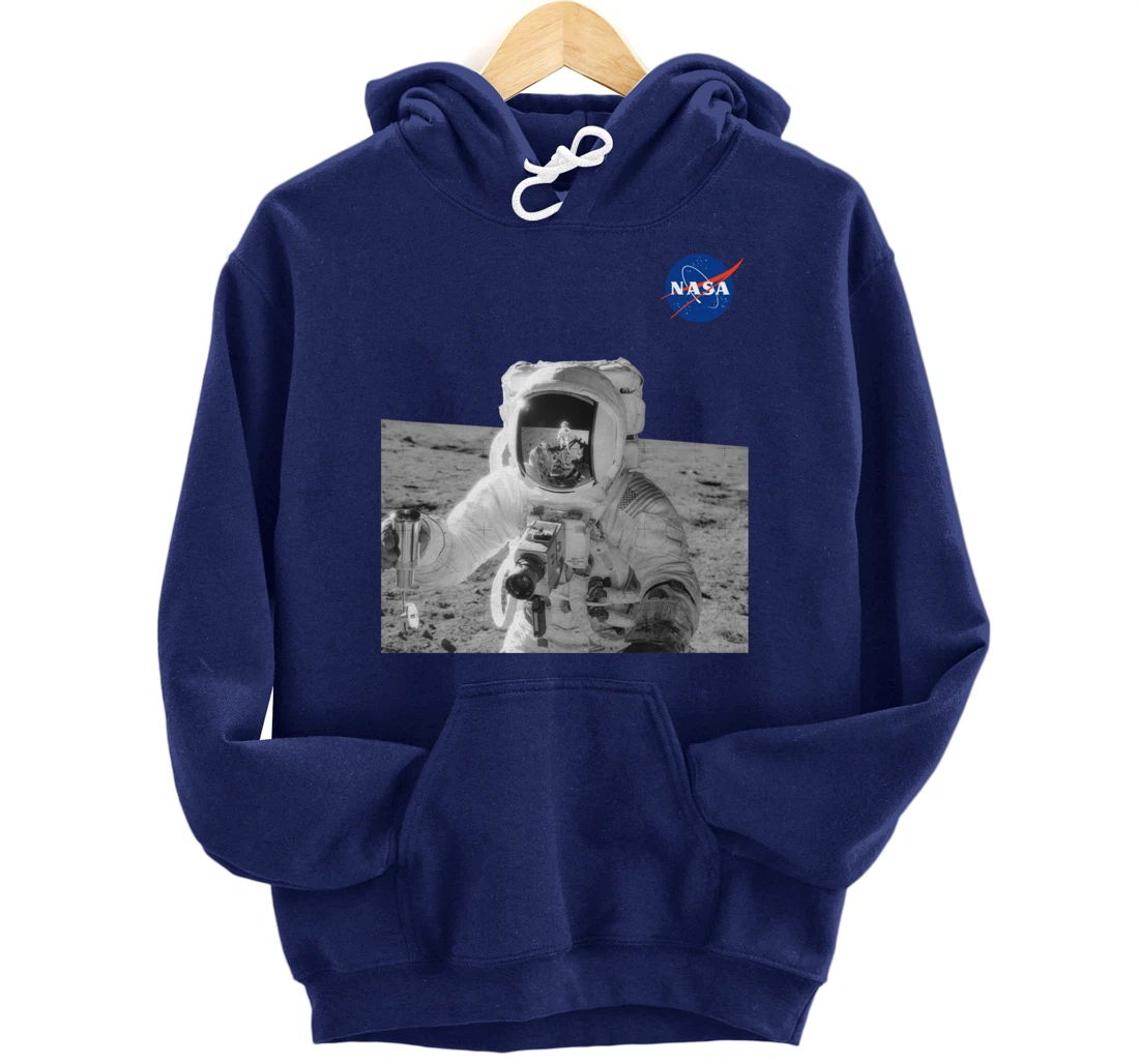 NASA Second Manned Lunar Landing Mission 1969 Moon Photo Pullover Hoodie