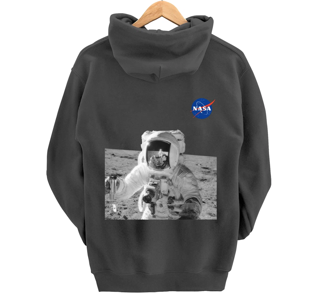NASA Second Manned Lunar Landing Mission 1969 Moon Photo Pullover Hoodie