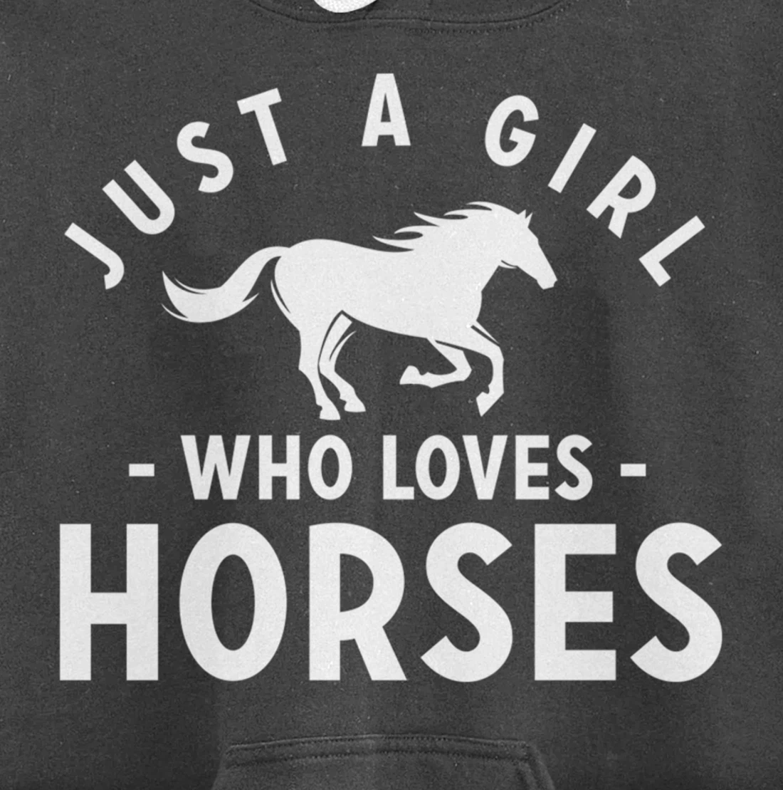 Just a Girl Who Loves Horses - Pony Lovers Horse Riding Cute Pullover Hoodie