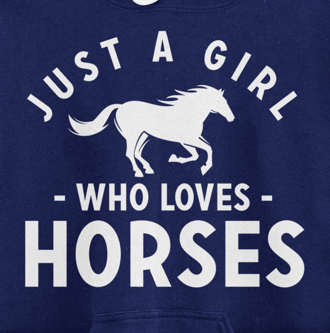 Just a Girl Who Loves Horses - Pony Lovers Horse Riding Cute Pullover Hoodie