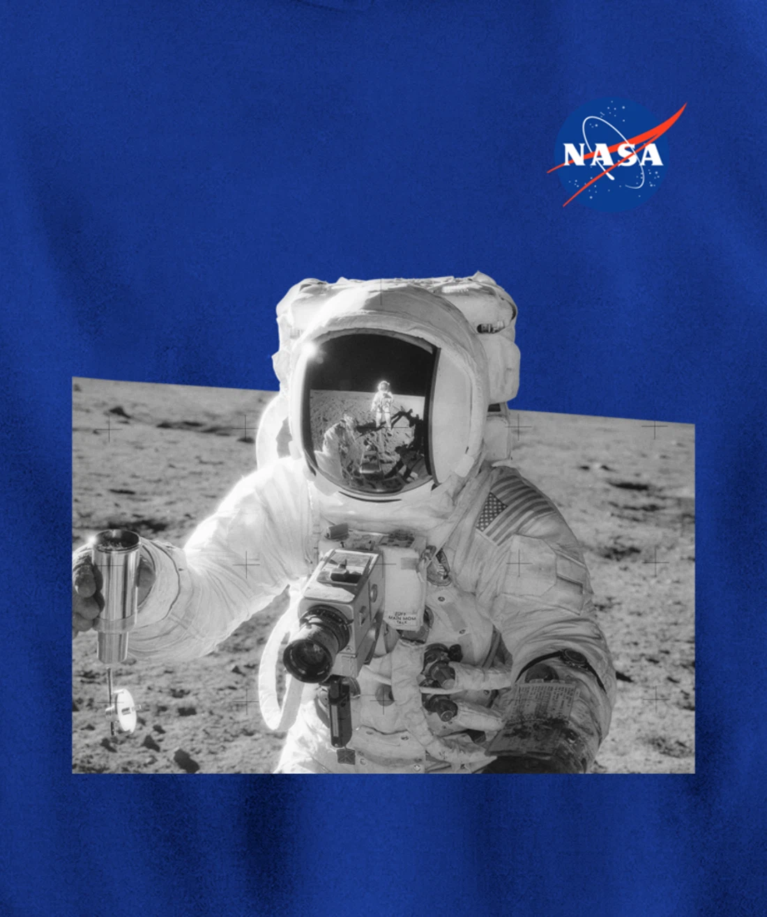 NASA Second Manned Lunar Landing Mission 1969 Moon Photo Pullover Hoodie