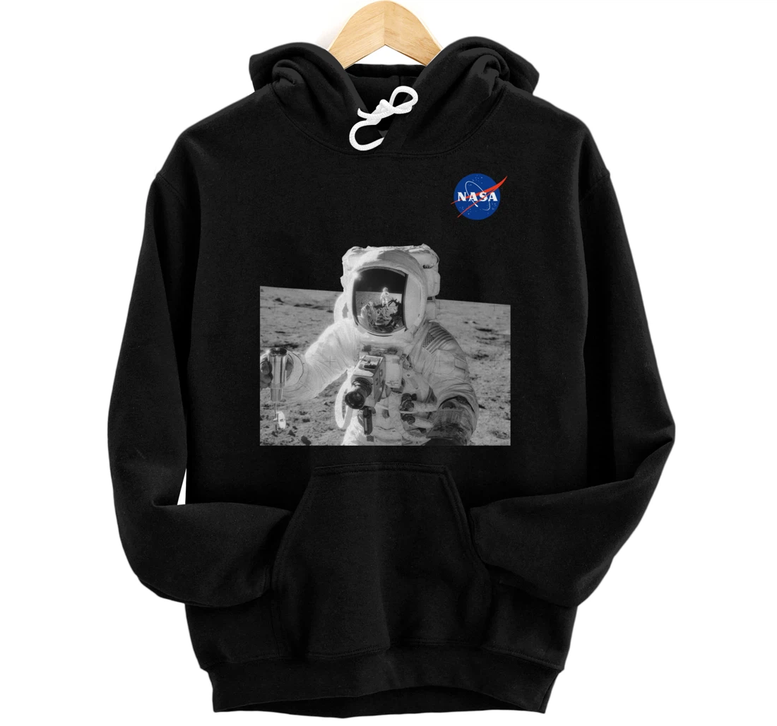 NASA Second Manned Lunar Landing Mission 1969 Moon Photo Pullover Hoodie