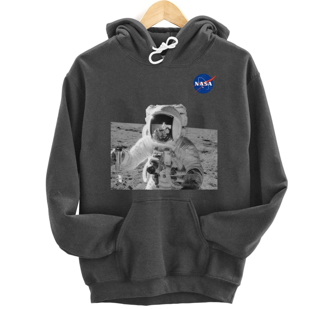 NASA Second Manned Lunar Landing Mission 1969 Moon Photo Pullover Hoodie
