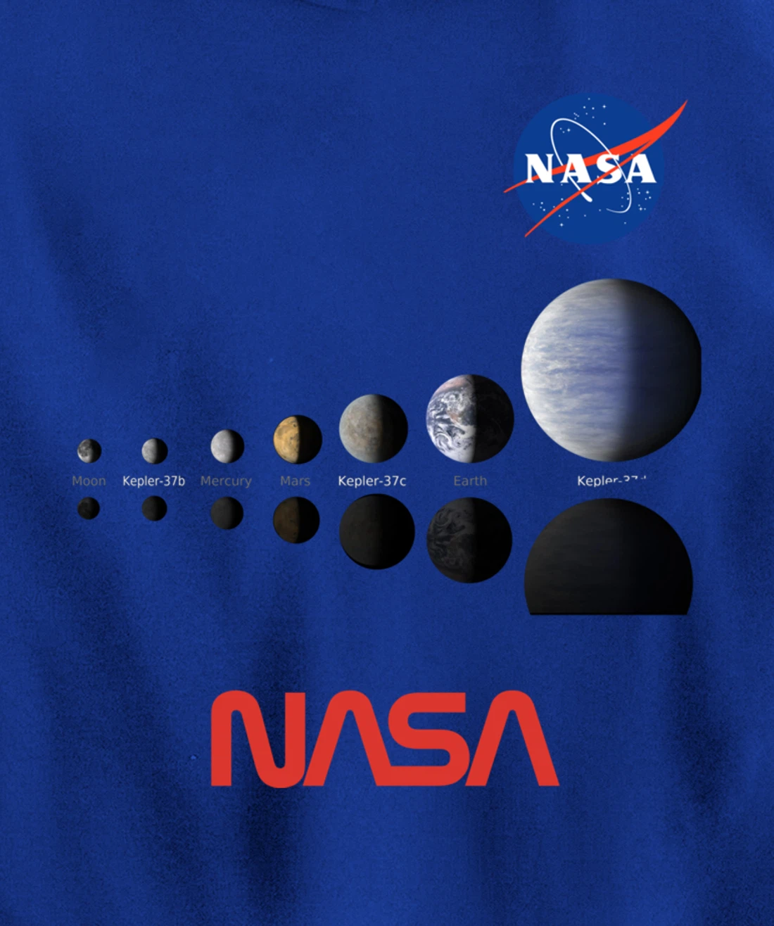 NASA Kepler Mission A Moon-size Line Up Artist Concept Gift Pullover Hoodie