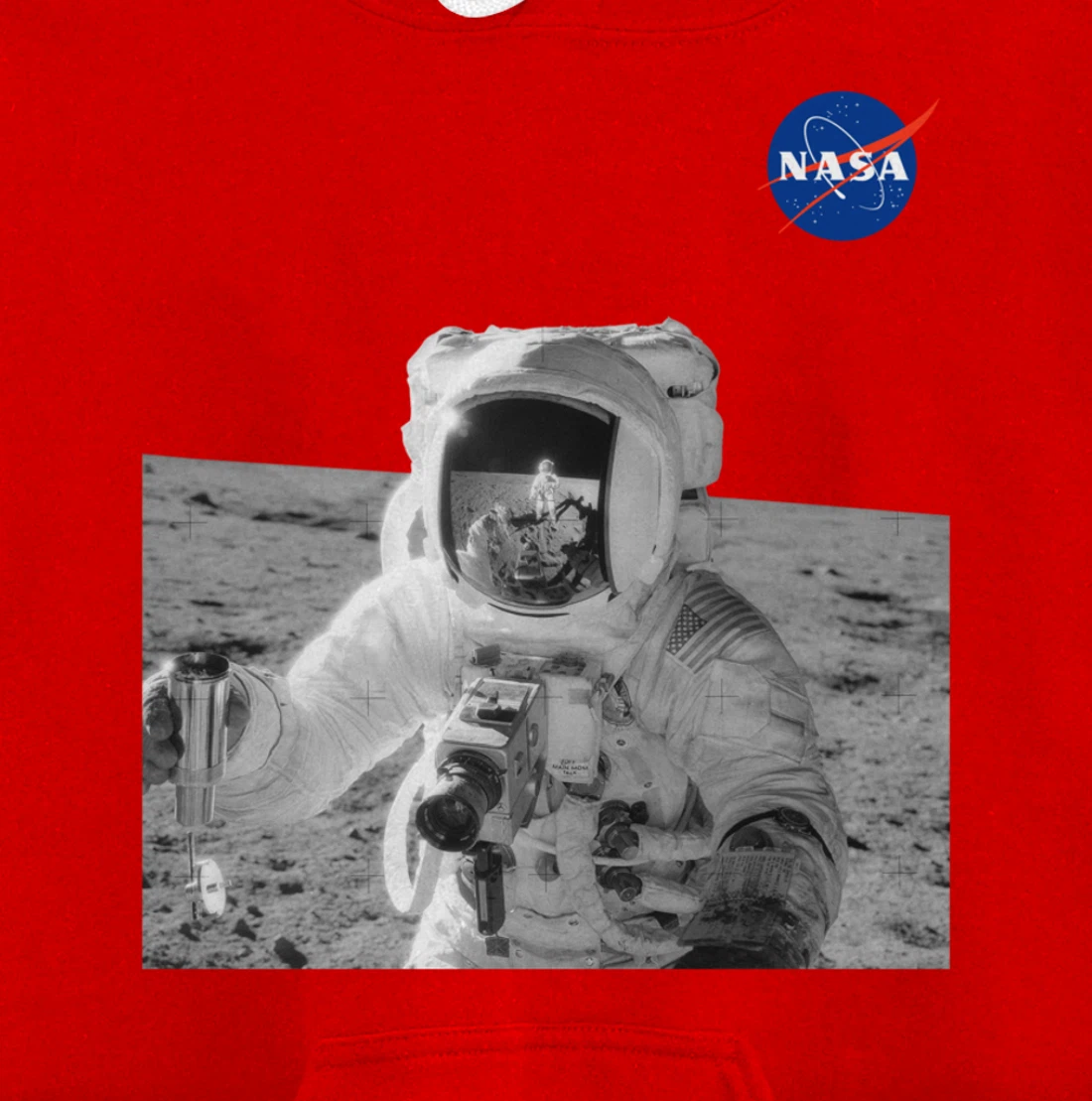 NASA Second Manned Lunar Landing Mission 1969 Moon Photo Pullover Hoodie