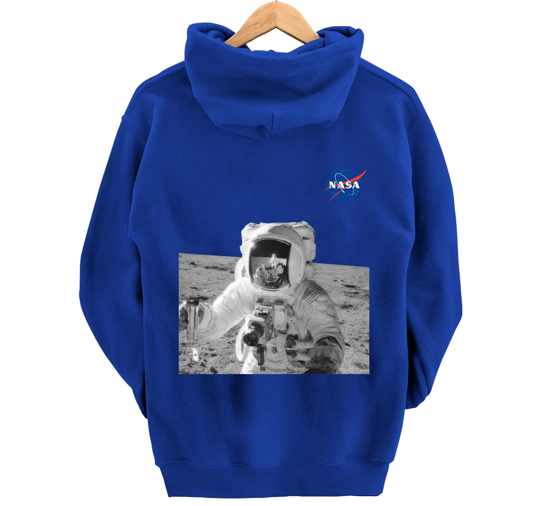 NASA Second Manned Lunar Landing Mission 1969 Moon Photo Pullover Hoodie