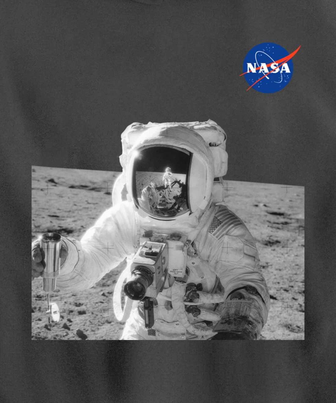 NASA Second Manned Lunar Landing Mission 1969 Moon Photo Pullover Hoodie
