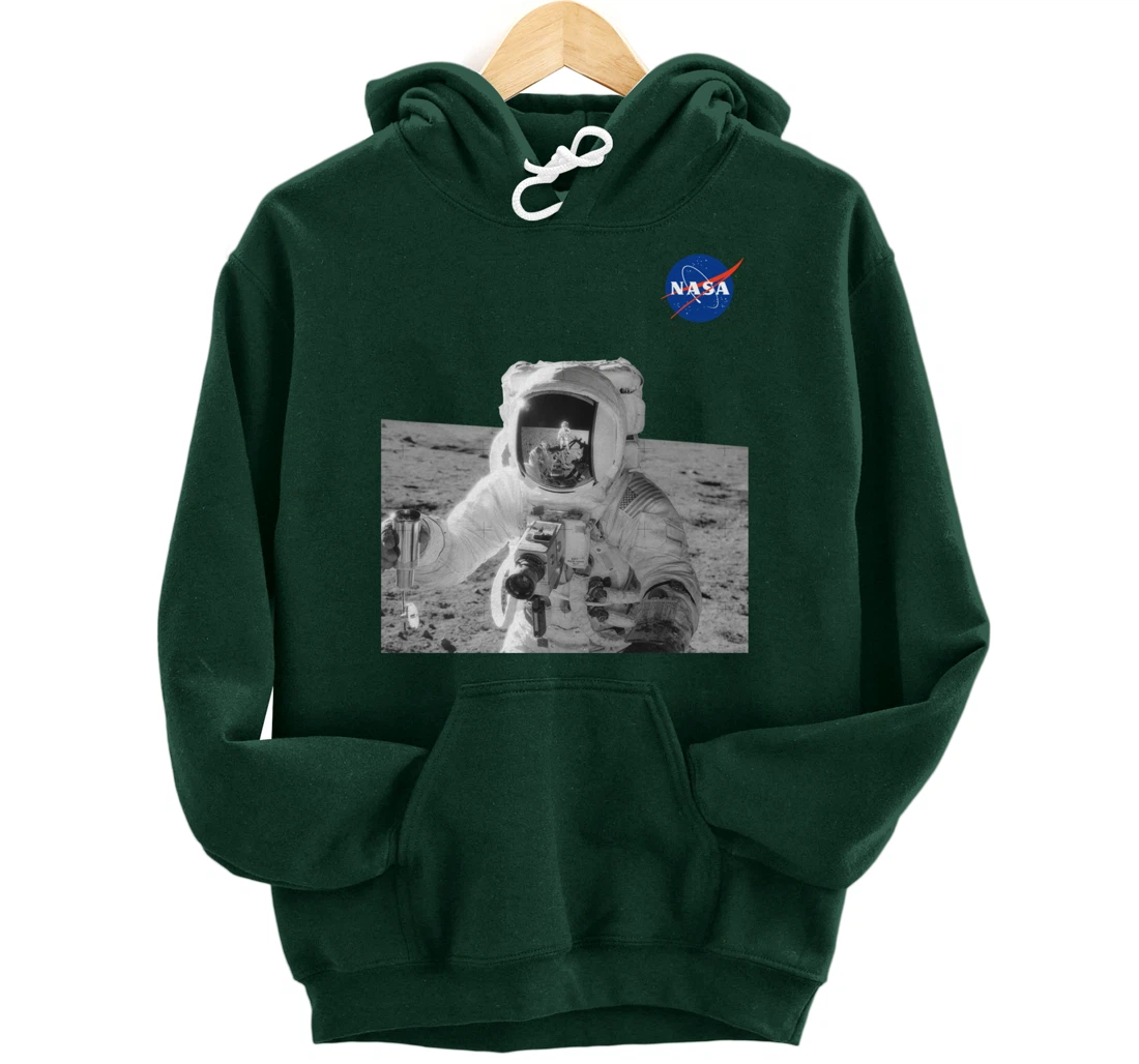NASA Second Manned Lunar Landing Mission 1969 Moon Photo Pullover Hoodie