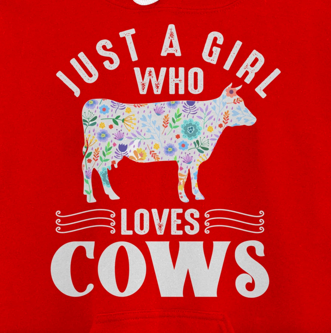 Just a Girl Who Loves Cows Pullover Hoodie