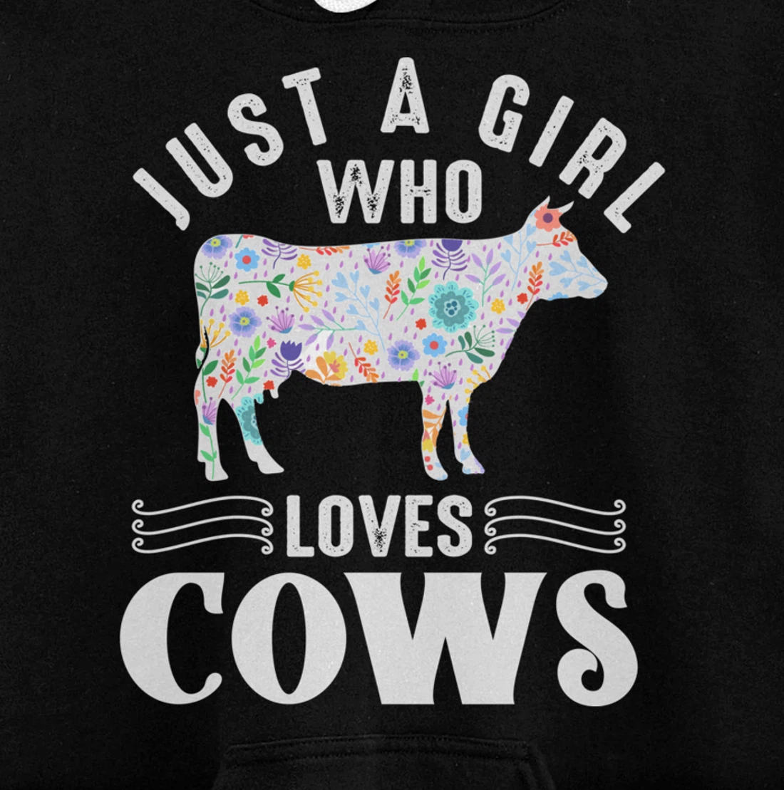 Just a Girl Who Loves Cows Pullover Hoodie
