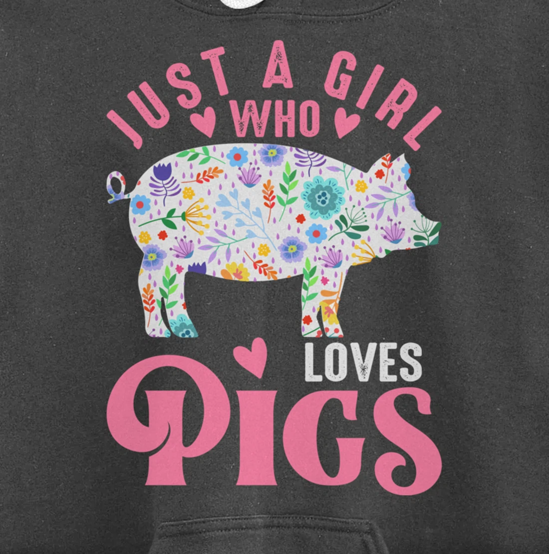 Just a Girl Who Loves Pigs Pullover Hoodie
