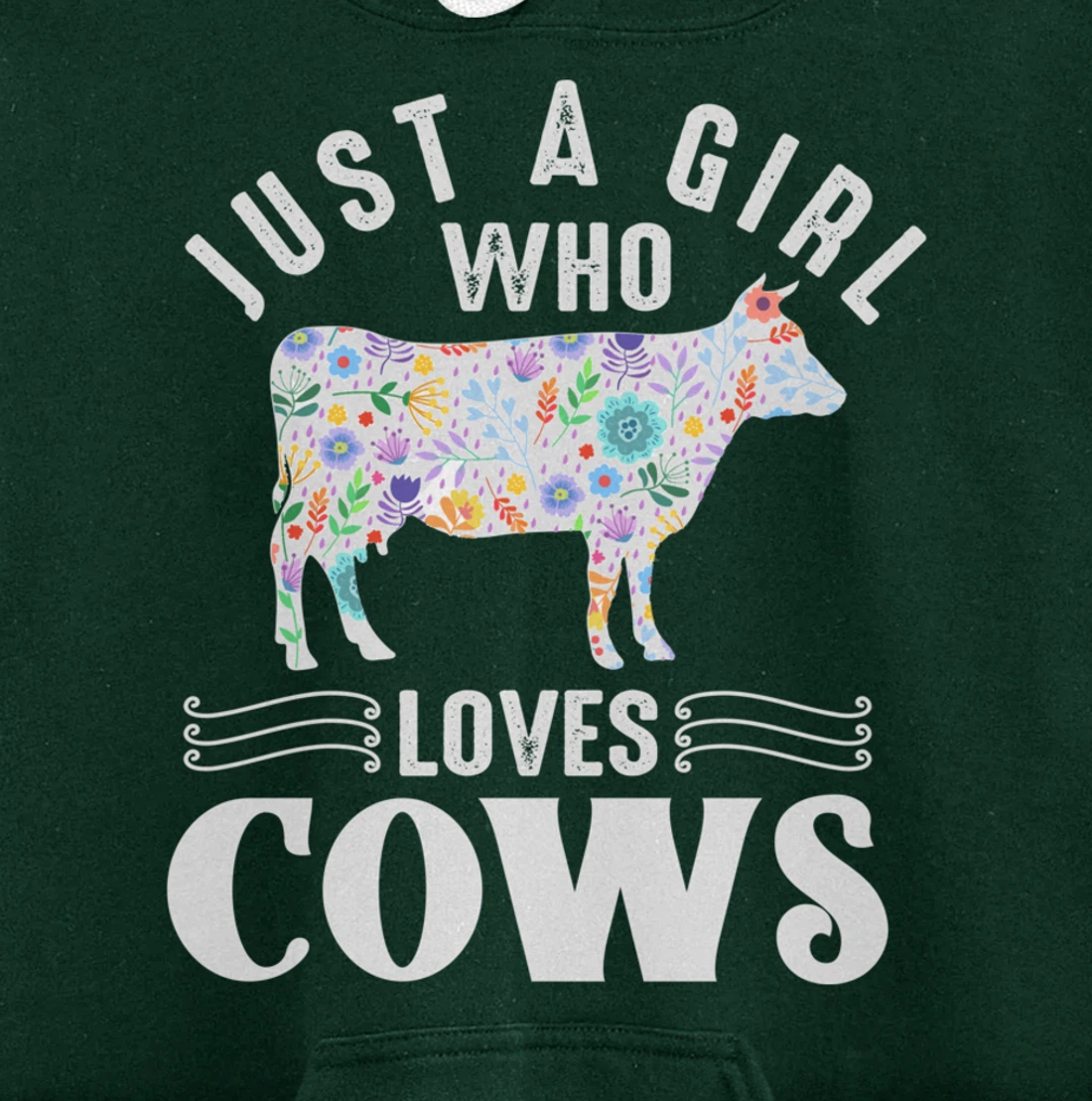 Just a Girl Who Loves Cows Pullover Hoodie