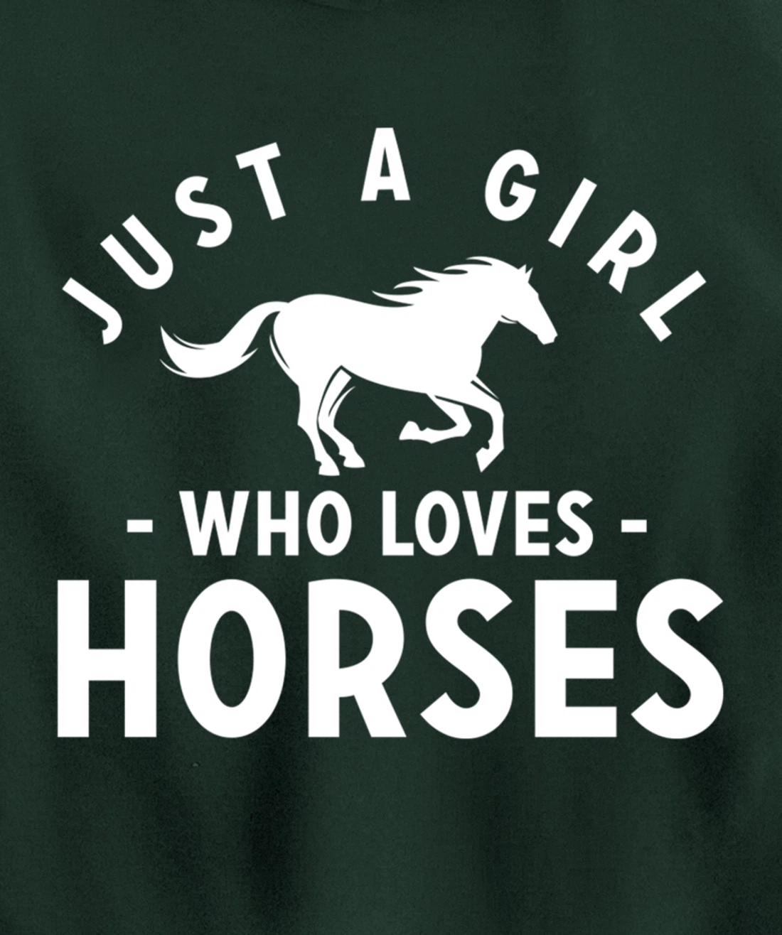 Just a Girl Who Loves Horses - Pony Lovers Horse Riding Cute Pullover Hoodie