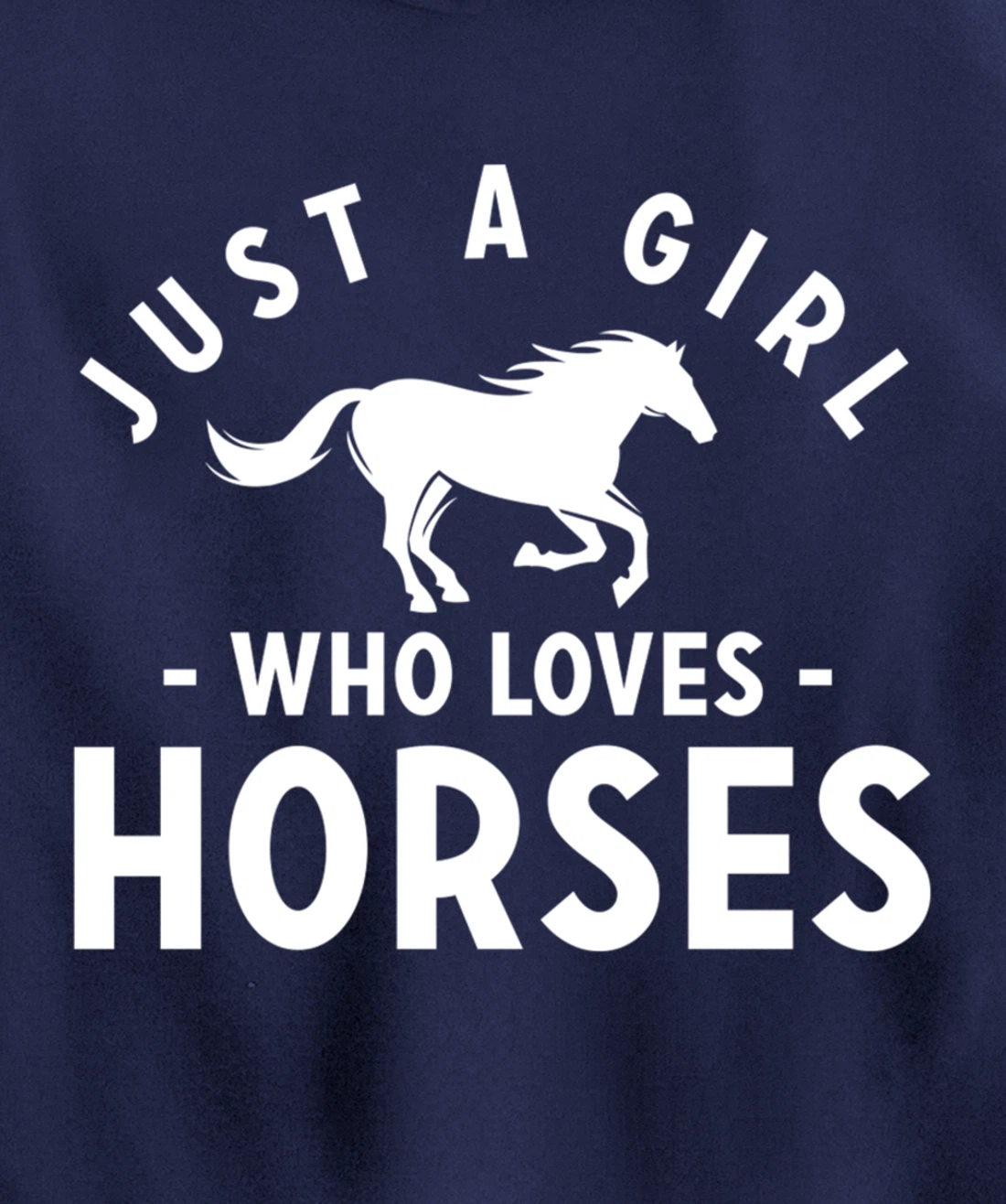 Just a Girl Who Loves Horses - Pony Lovers Horse Riding Cute Pullover Hoodie