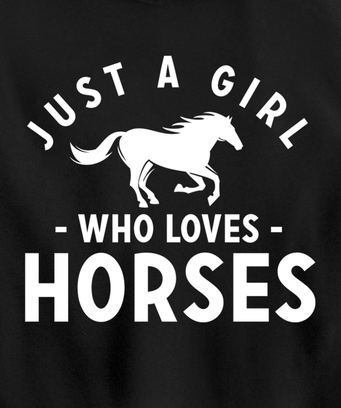 Just a Girl Who Loves Horses - Pony Lovers Horse Riding Cute Pullover Hoodie