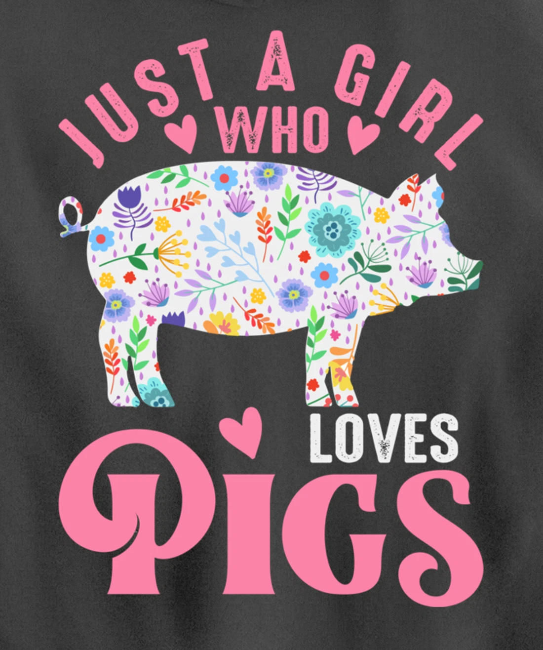 Just a Girl Who Loves Pigs Pullover Hoodie