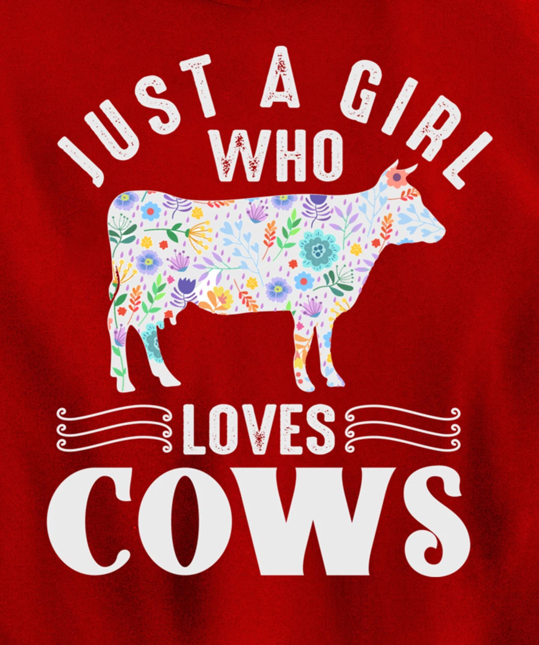 Just a Girl Who Loves Cows Pullover Hoodie