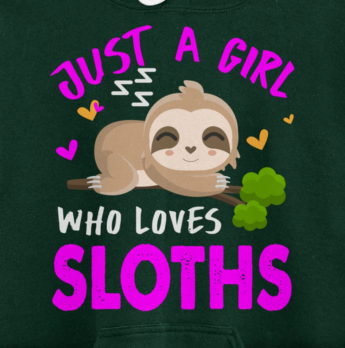 Just a Girl Who Loves Sloths Pullover Hoodie