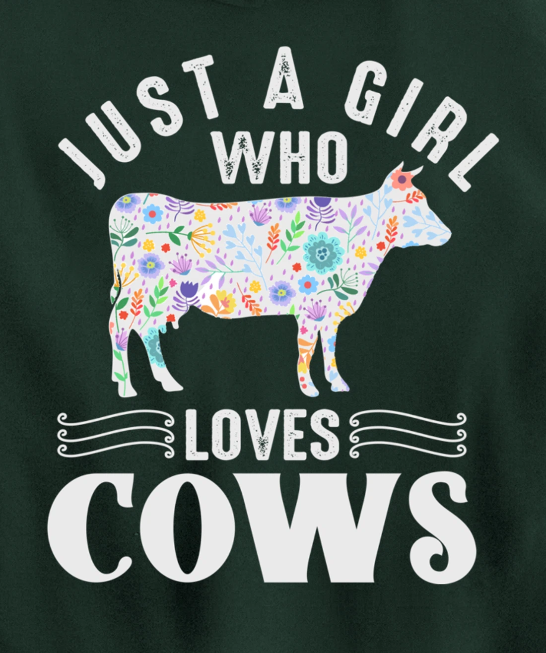 Just a Girl Who Loves Cows Pullover Hoodie