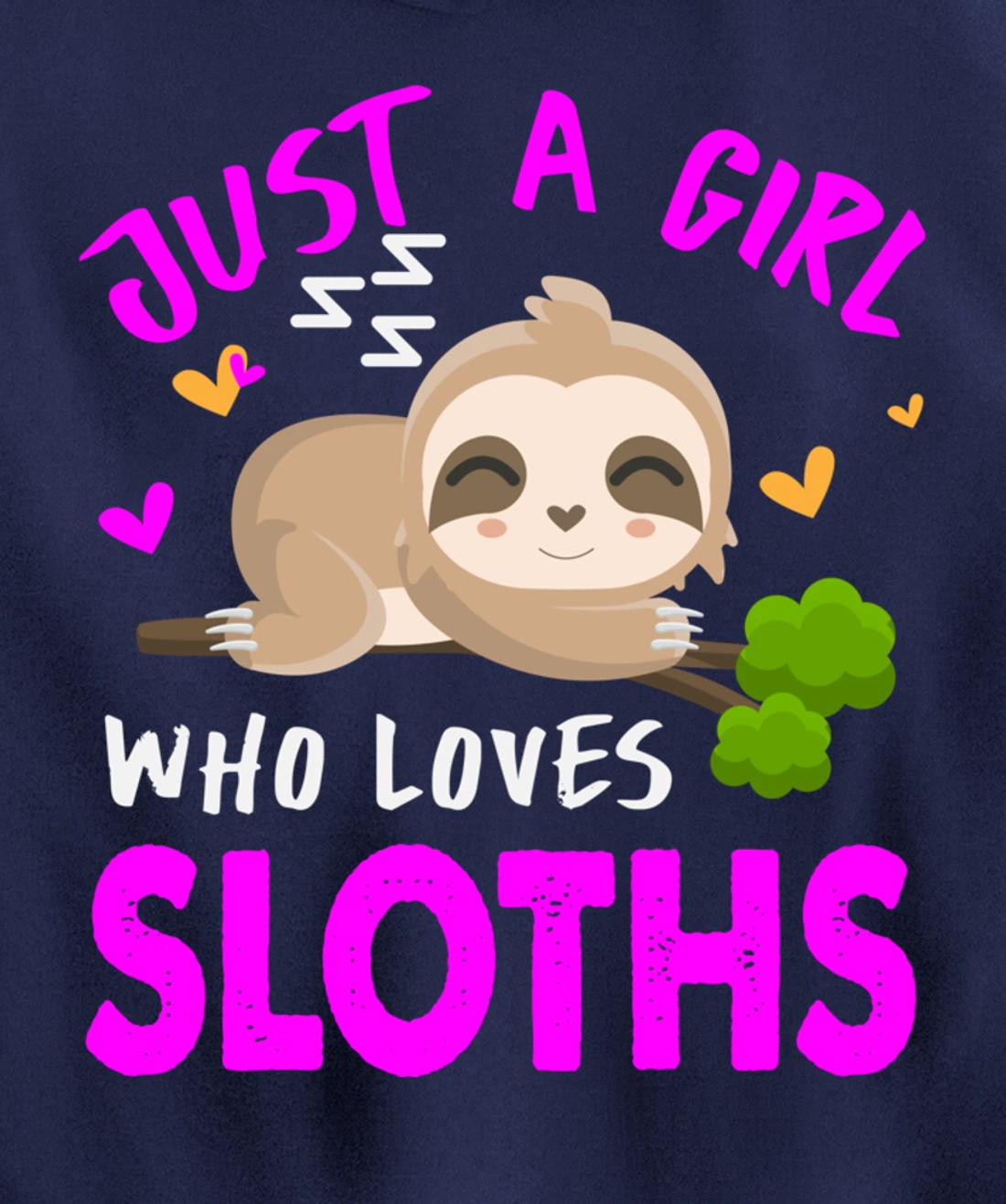 Just a Girl Who Loves Sloths Pullover Hoodie
