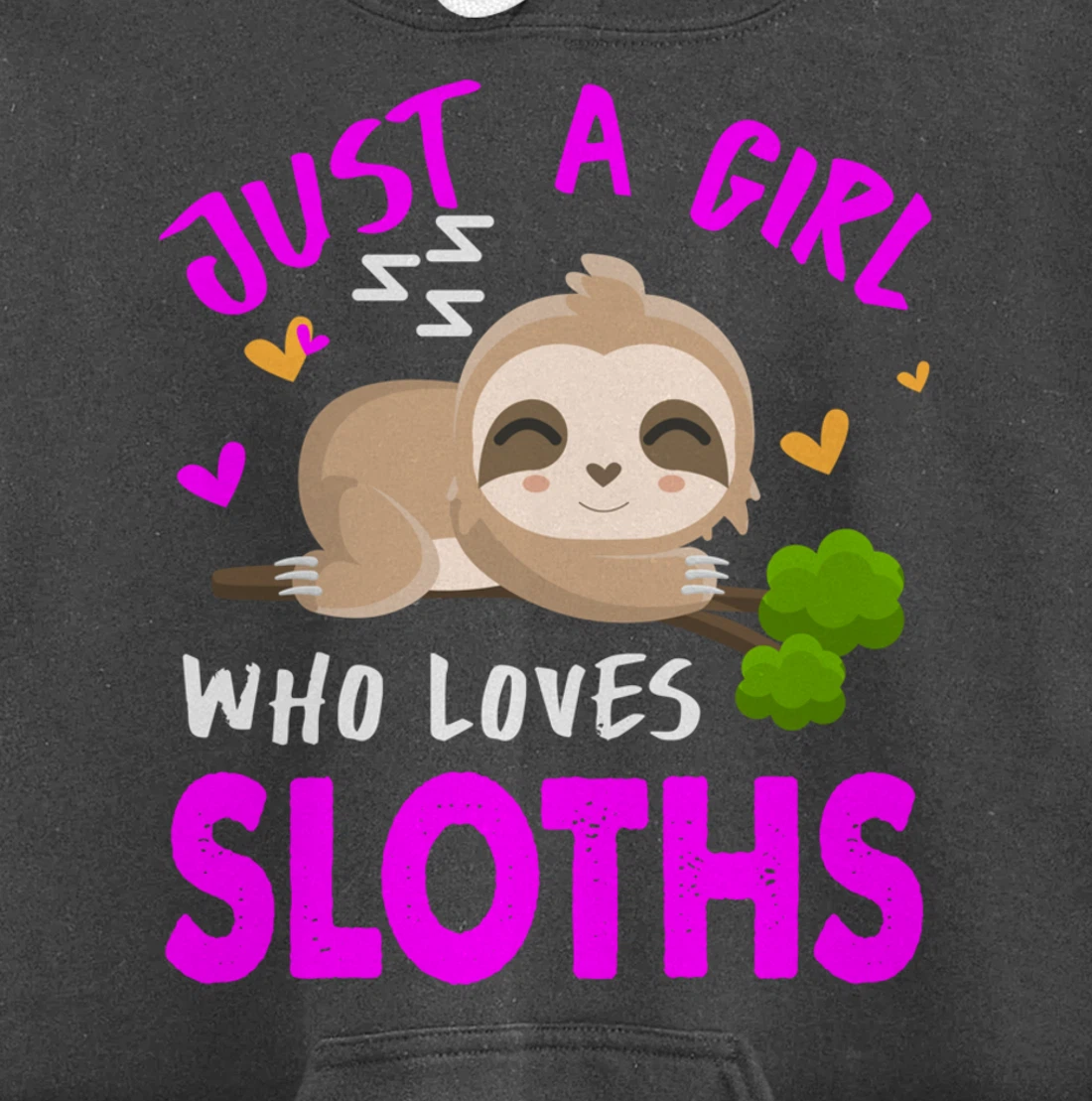 Just a Girl Who Loves Sloths Pullover Hoodie