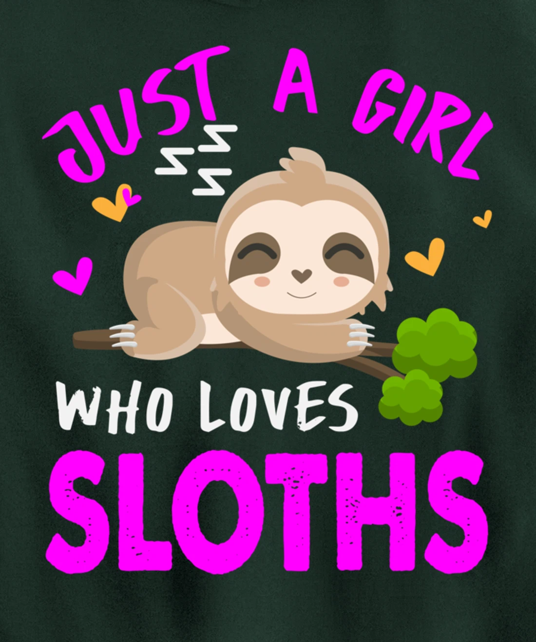 Just a Girl Who Loves Sloths Pullover Hoodie