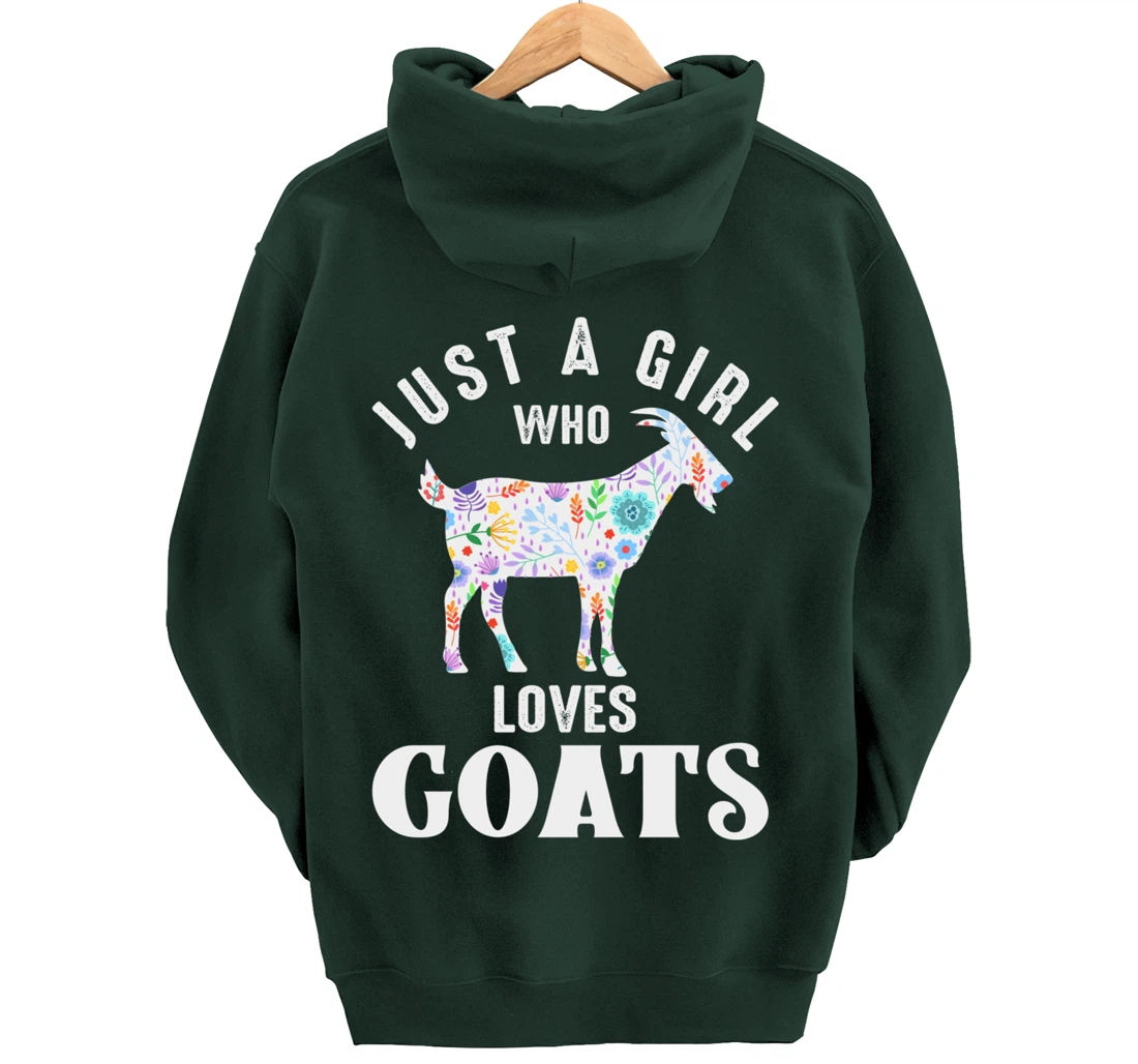 Just a Girl Who Loves Goats Pullover Hoodie