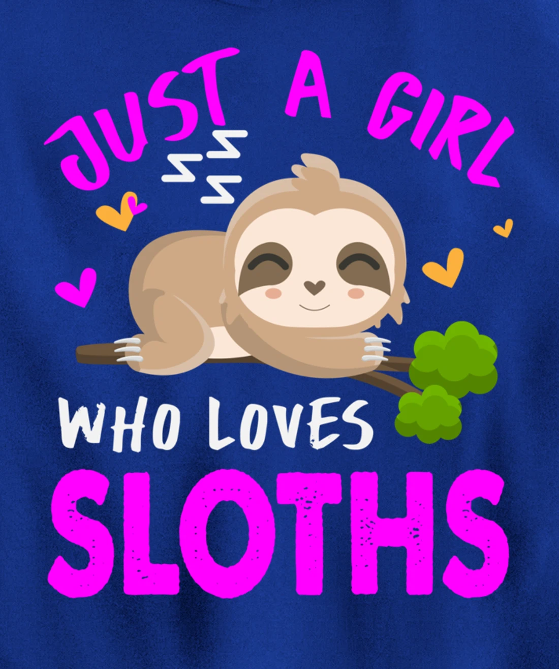 Just a Girl Who Loves Sloths Pullover Hoodie