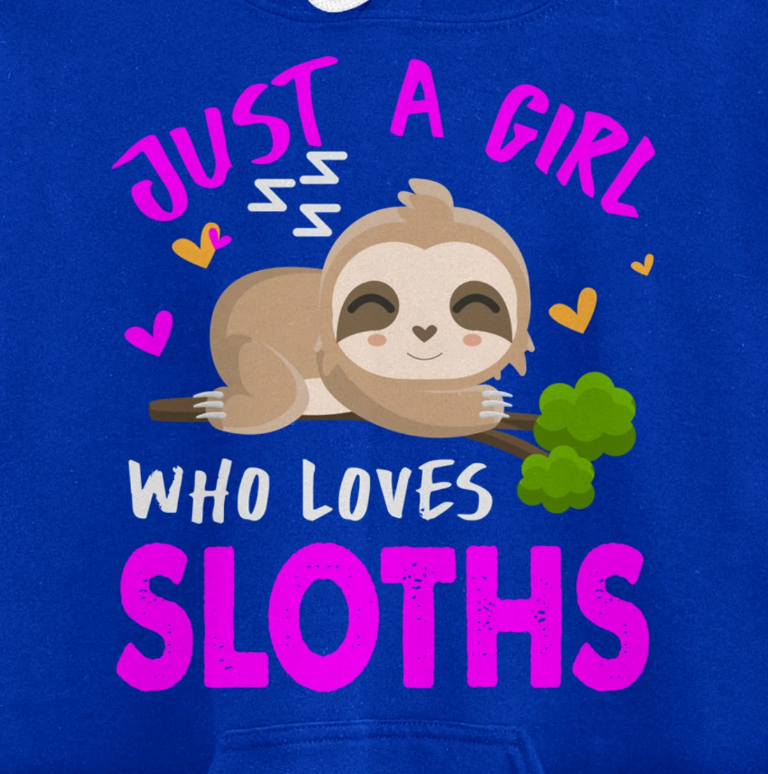 Just a Girl Who Loves Sloths Pullover Hoodie