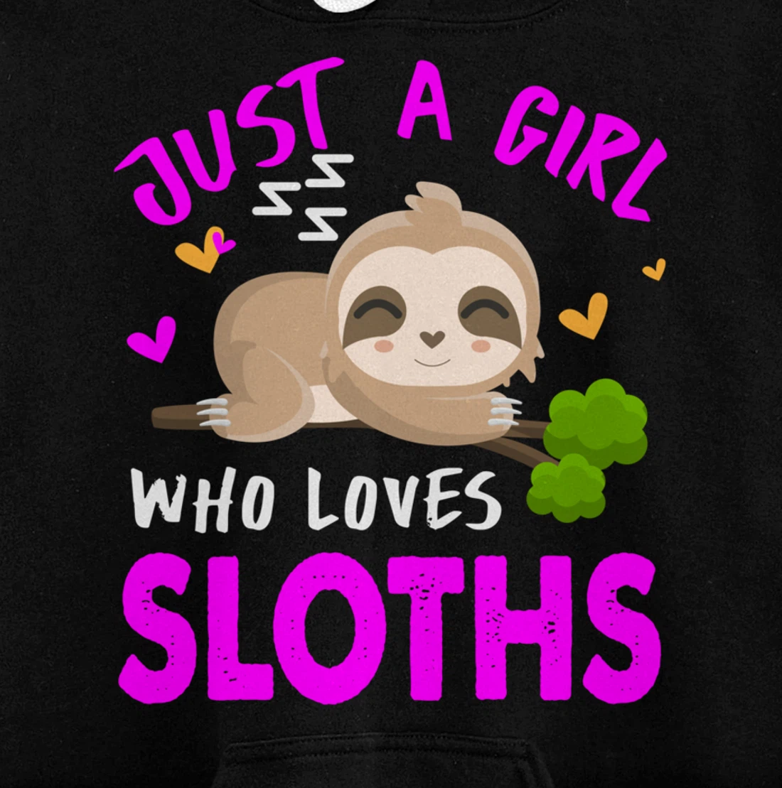 Just a Girl Who Loves Sloths Pullover Hoodie
