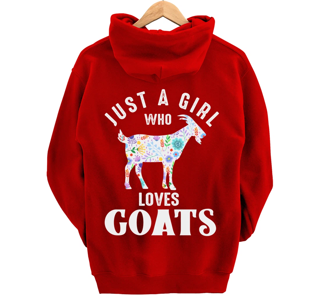 Just a Girl Who Loves Goats Pullover Hoodie