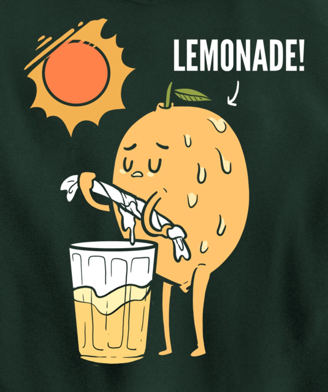 Lemonade Juice Dehydrated Person Pullover Hoodie