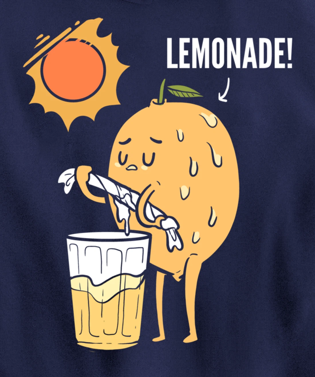 Lemonade Juice Dehydrated Person Pullover Hoodie