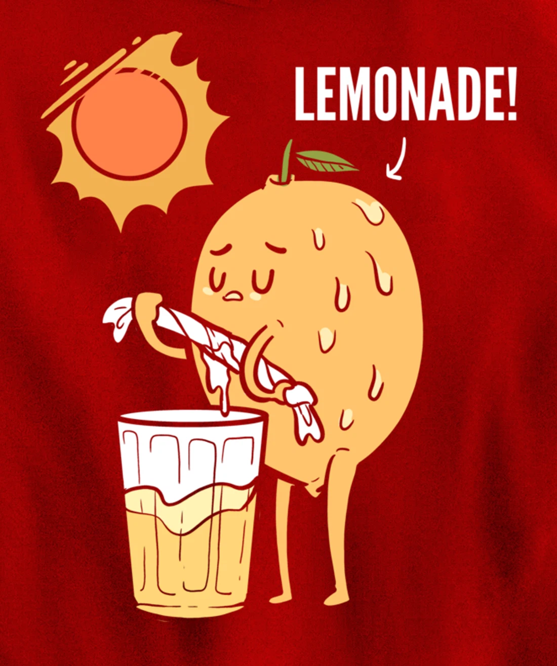 Lemonade Juice Dehydrated Person Pullover Hoodie