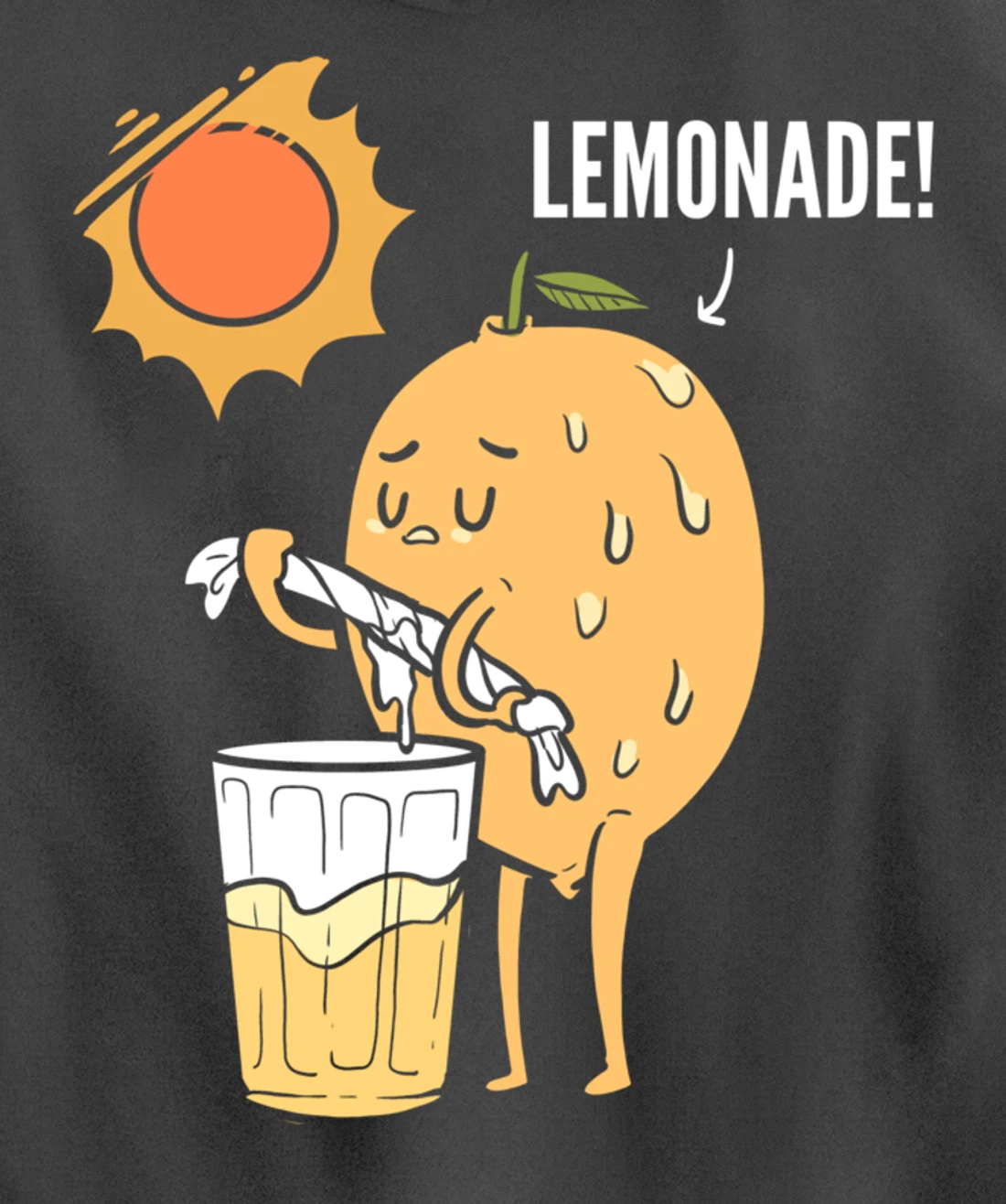 Lemonade Juice Dehydrated Person Pullover Hoodie