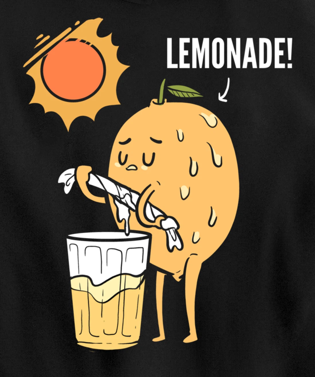 Lemonade Juice Dehydrated Person Pullover Hoodie