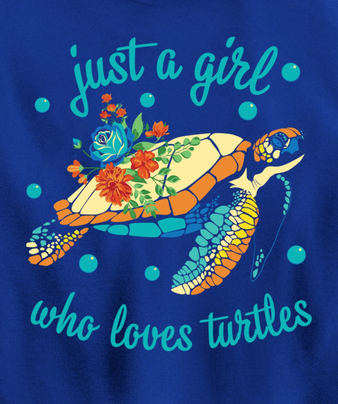 Just a Girl Who Loves Turtles - Sea Turtle Lover Pullover Hoodie