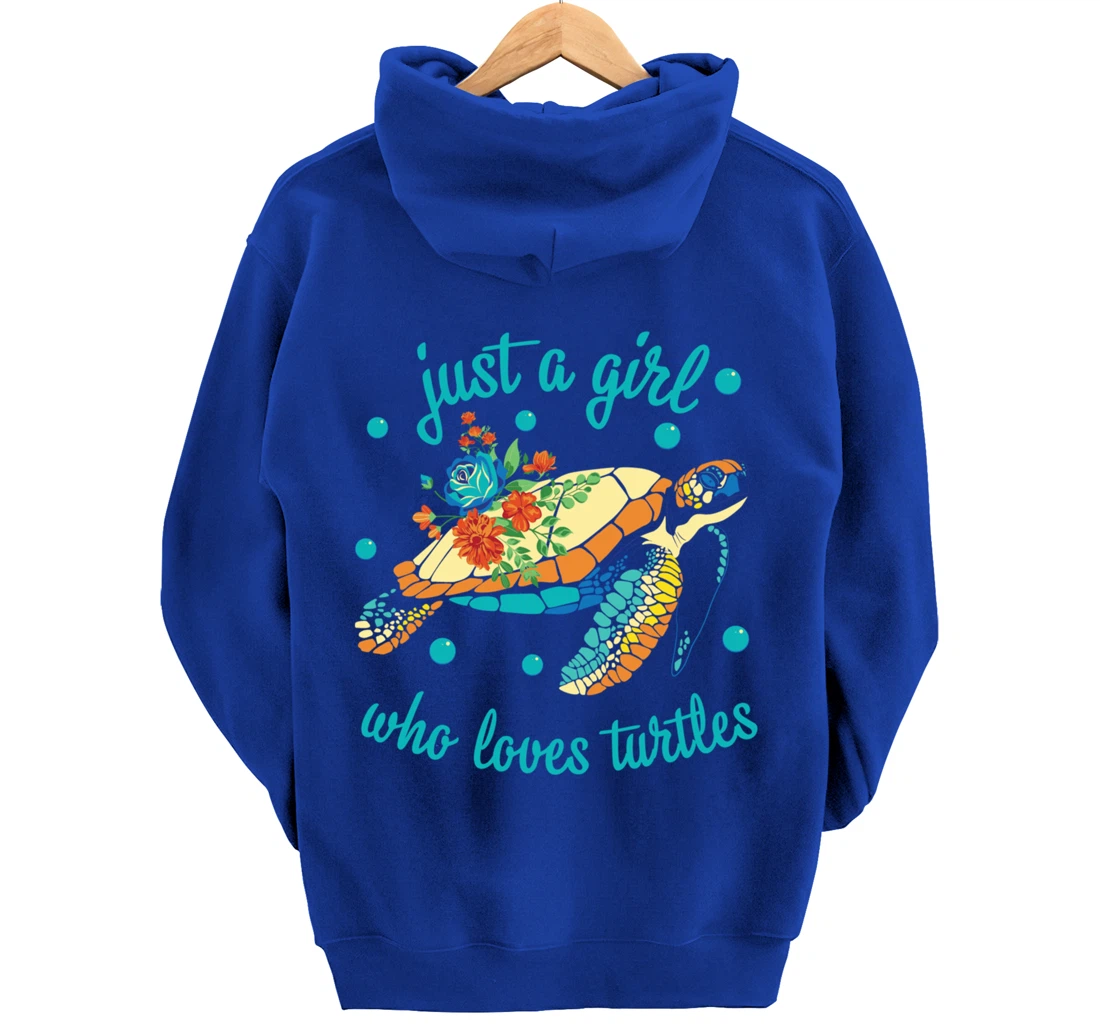 Just a Girl Who Loves Turtles - Sea Turtle Lover Pullover Hoodie