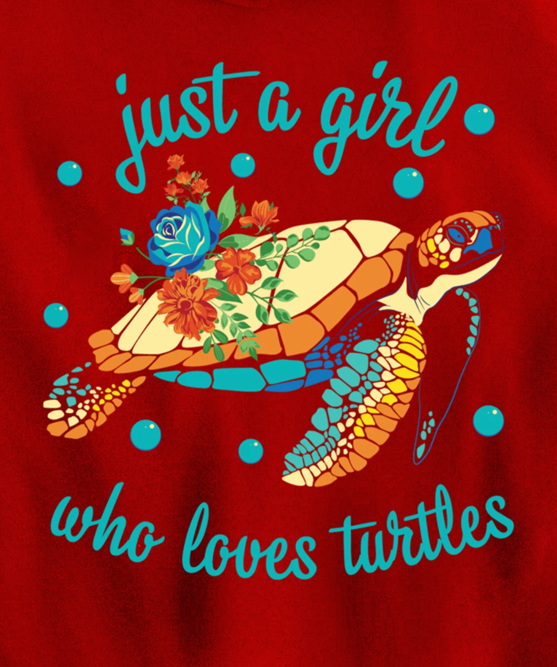 Just a Girl Who Loves Turtles - Sea Turtle Lover Pullover Hoodie