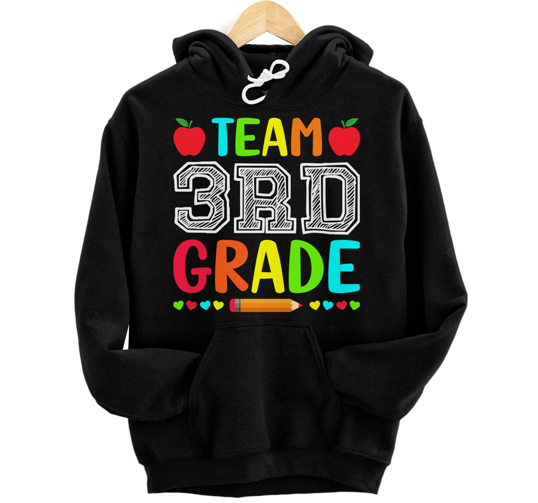 Team Third Grade Teacher Student Funny Back To School Pullover Hoodie