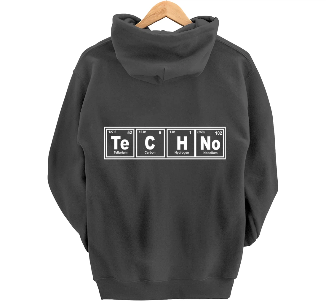 EDM Music Techno Periodic Table Chemistry For DJ Producer Pullover Hoodie