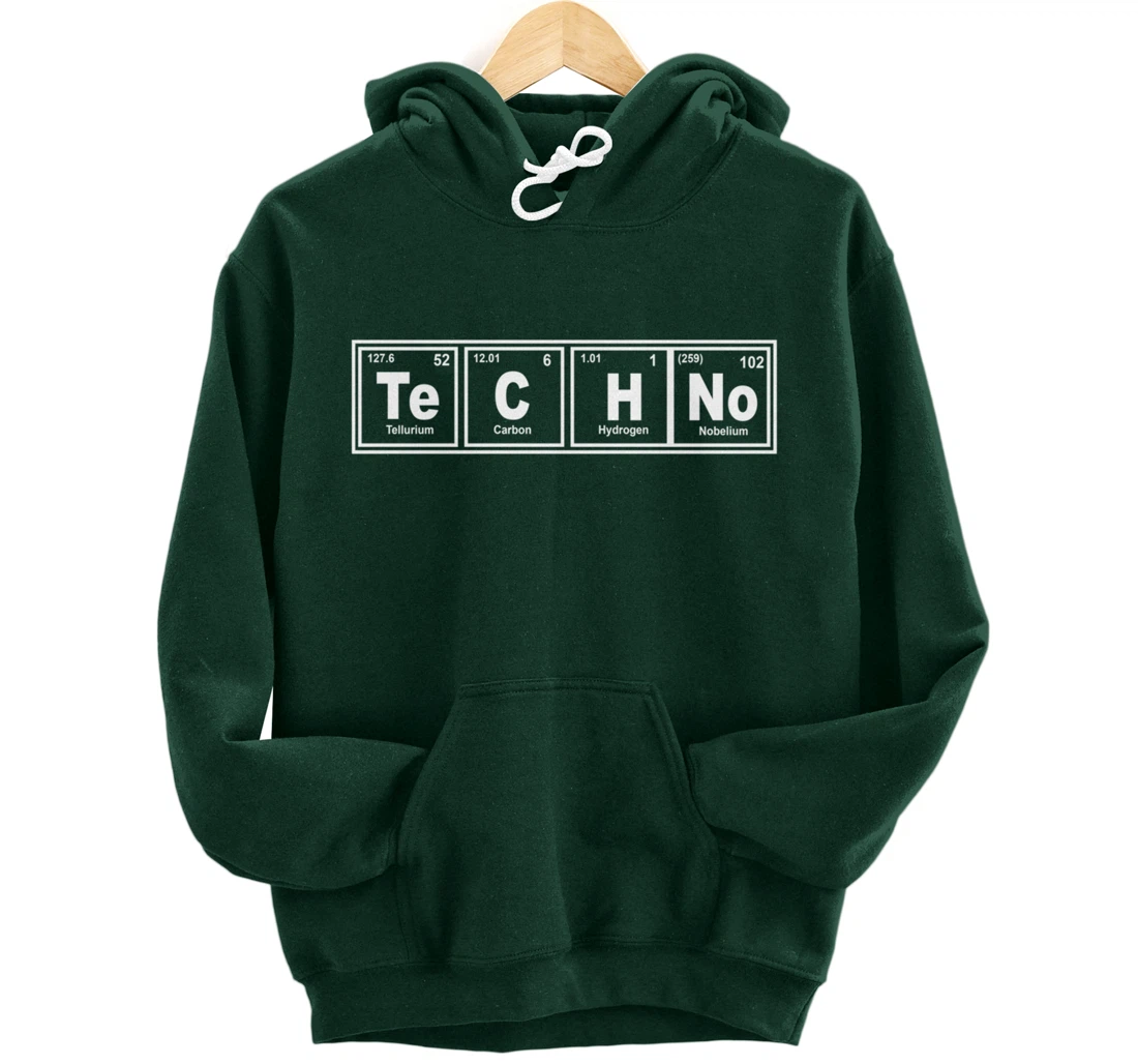 EDM Music Techno Periodic Table Chemistry For DJ Producer Pullover Hoodie