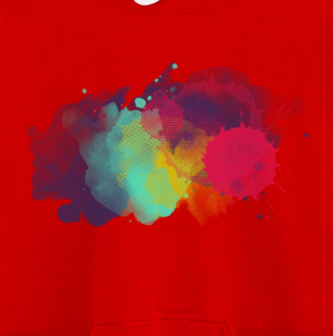 Dirty Paint Splatter Rainbow Abstract For Artist Painter Pullover Hoodie