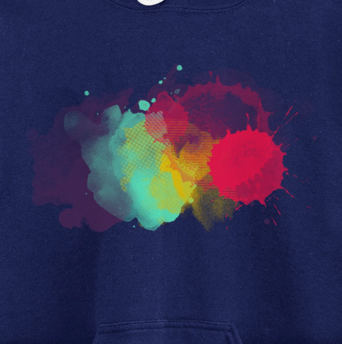 Dirty Paint Splatter Rainbow Abstract For Artist Painter Pullover Hoodie