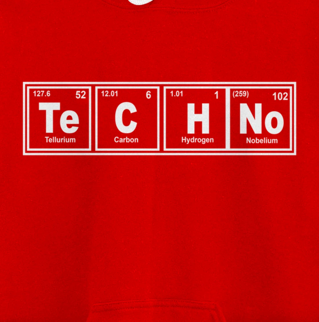 EDM Music Techno Periodic Table Chemistry For DJ Producer Pullover Hoodie