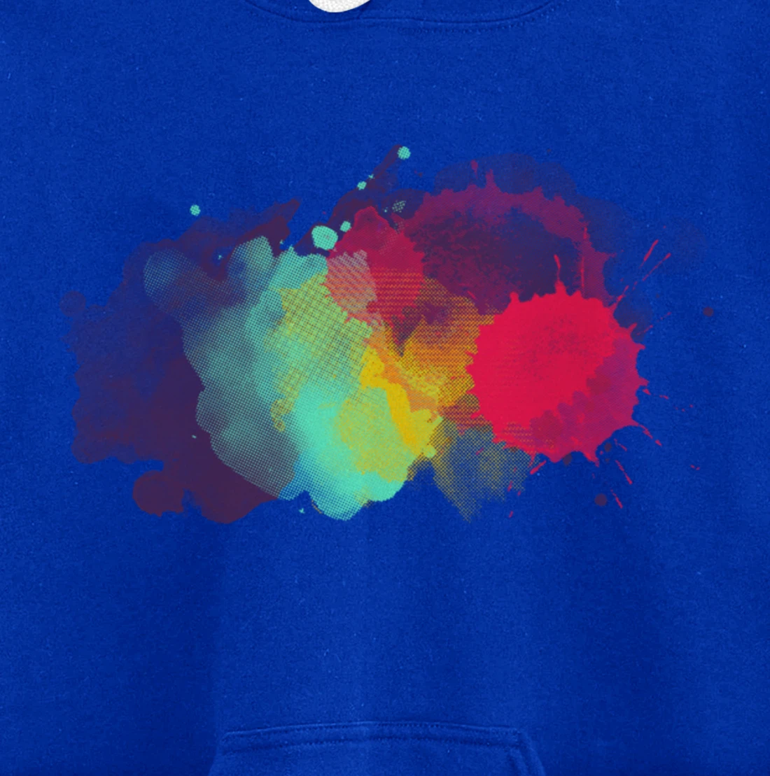 Dirty Paint Splatter Rainbow Abstract For Artist Painter Pullover Hoodie