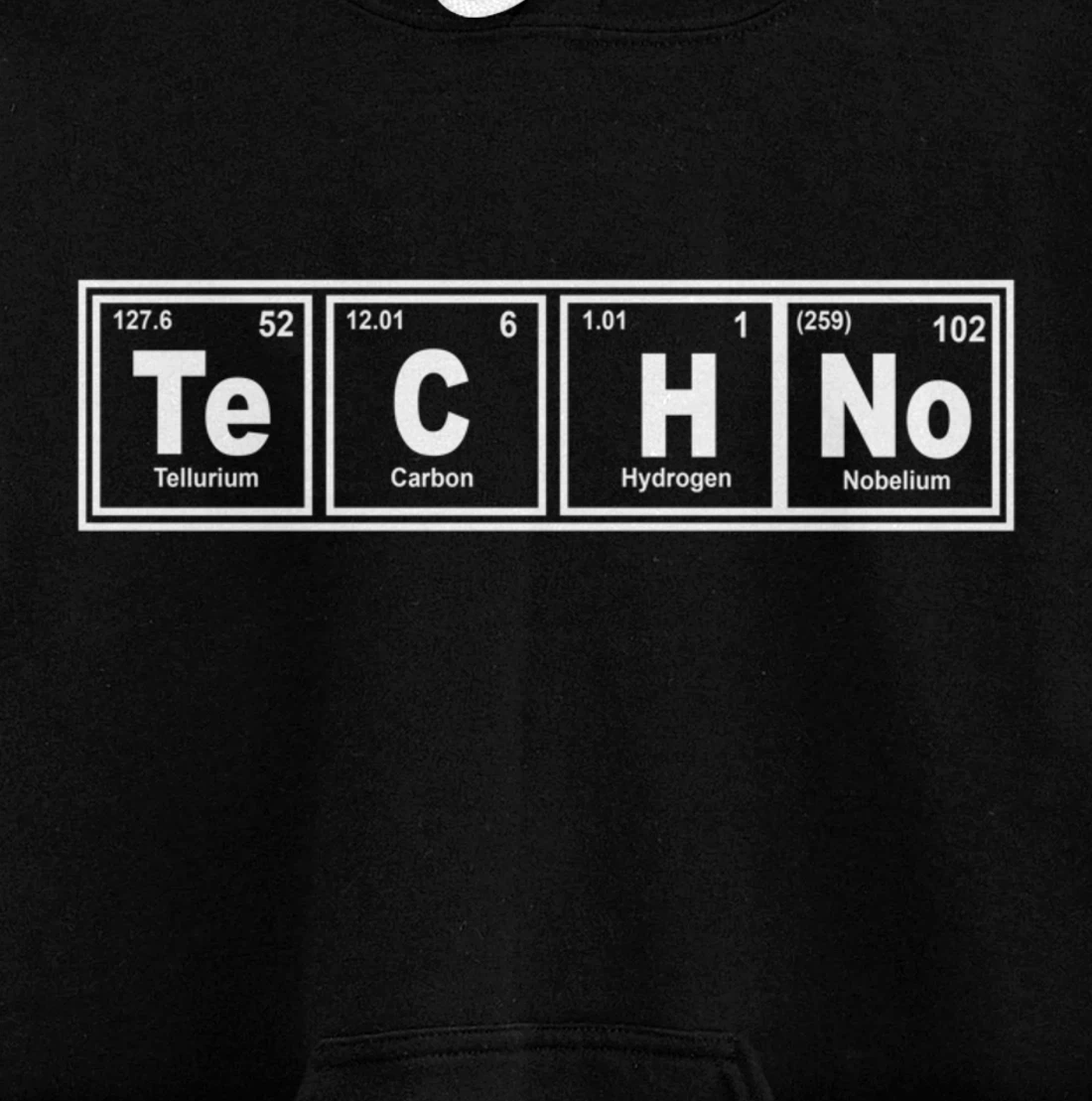 EDM Music Techno Periodic Table Chemistry For DJ Producer Pullover Hoodie