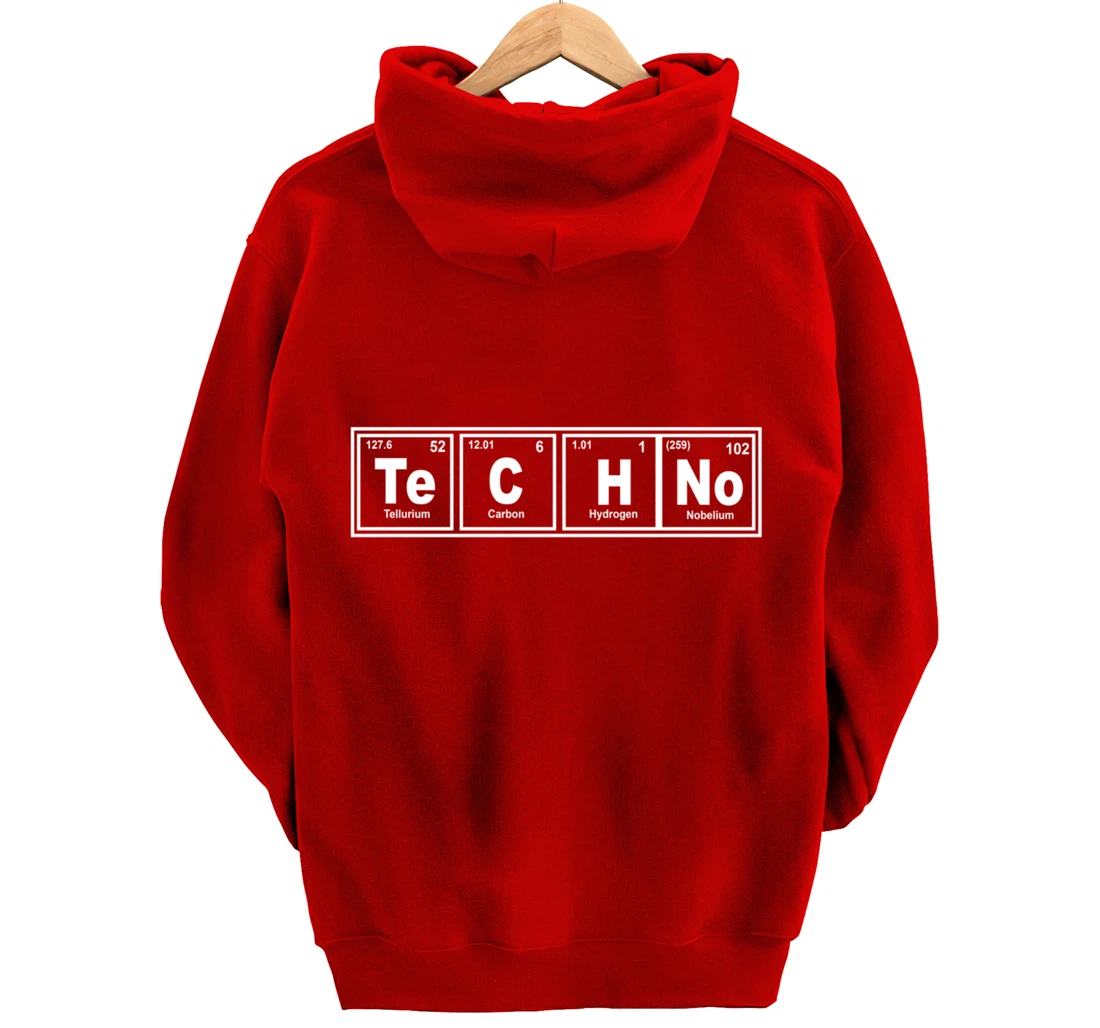 EDM Music Techno Periodic Table Chemistry For DJ Producer Pullover Hoodie